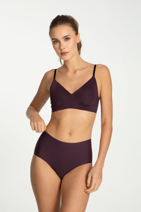 Biustonosz Simple T-Shirt Bra Dark Plum – przód gładki