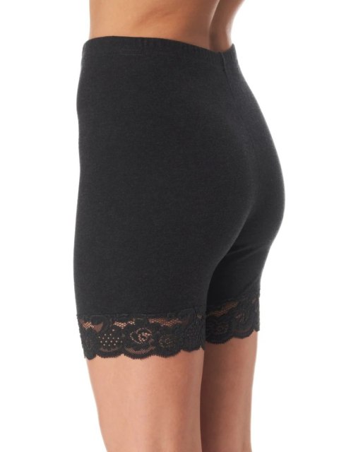 Szorty damskie LXU 729 1S Hot Touch - gładkie, zdobienia koronkowe
