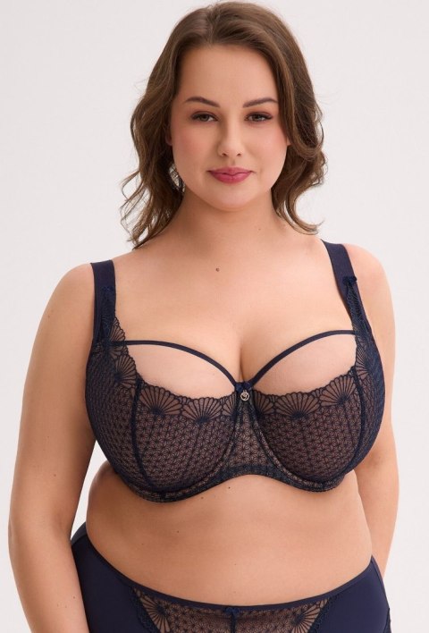 Biustonosz półusztywniany Veda 1323M - siateczkowe zdobienia