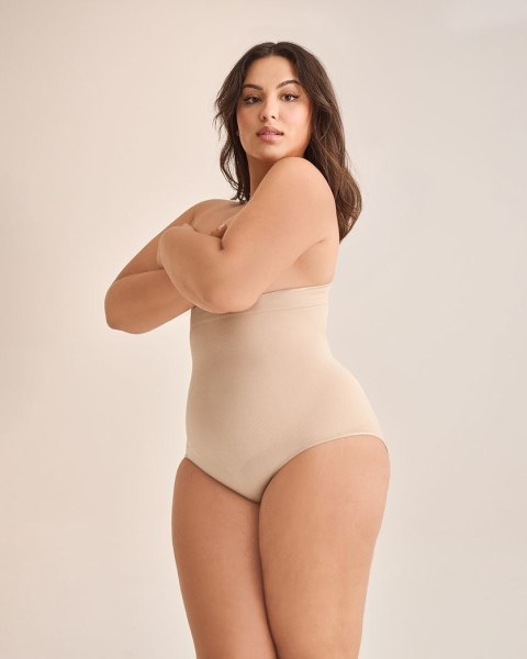 Figi wyszczuplające 1400 Shapewear High Waist Natural - wysokie, gładkie