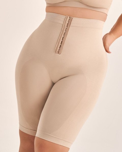 Figi  wyszczuplające 1401 Shapewear Corset Shorts Natural - ochrona przed otarciami - gorsetowe zapięcie