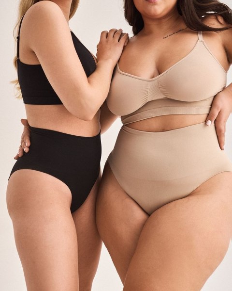 Figi wyszczuplające S122 Shapewear Hi-Leg - czarne i beżowe