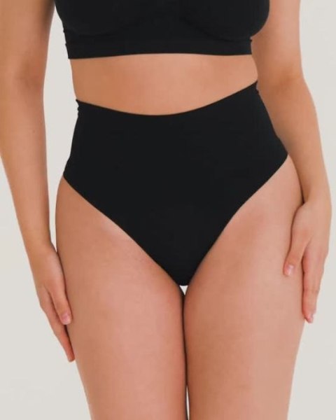 Brazyliany wyszczuplające S124 Shapewear Brazylian Black - gładkie