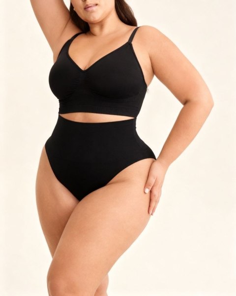 Brazyliany wyszczuplające S124 Shapewear Brazylian Black - zabudowane boki