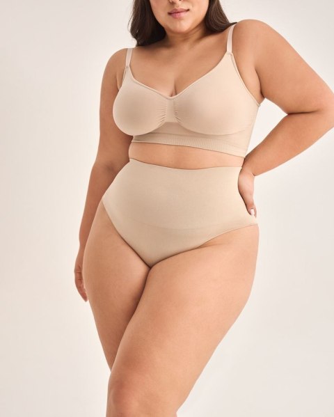 Brazyliany damskie S124 Shapewear Brazylian Natural - szeroka guma w pasie
