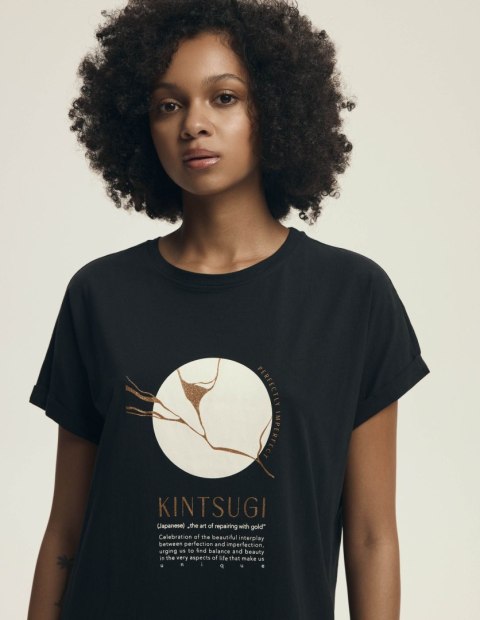 Koszula nocna Dairoku 43729 Czarna