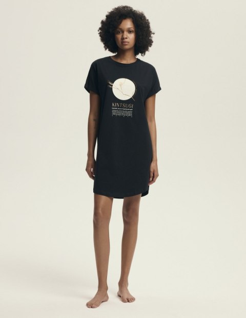 Koszula nocna Dairoku 43729 Czarna