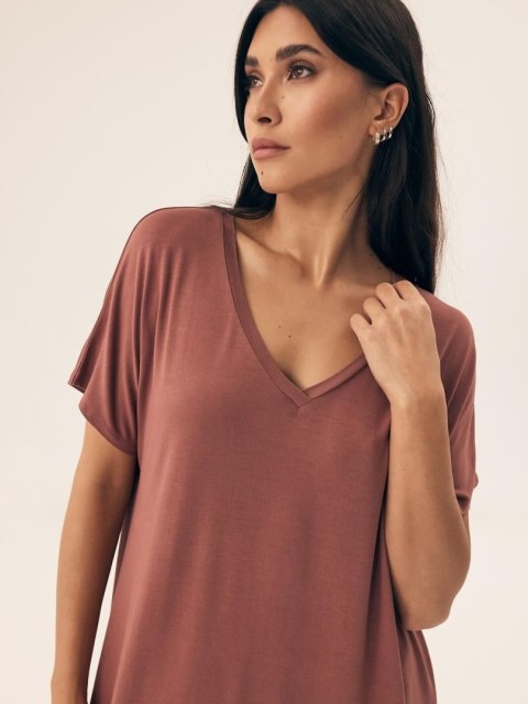 Henderson Koszula nocna damska Noves 43041 Brudny - dekolt VRóż