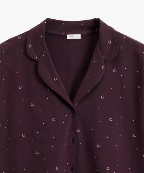 Piżama damska NLP-503 - dekolt V, delikatny wzór