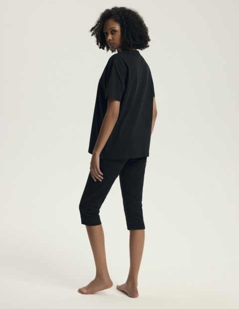 Piżama damska Dairoku 43728 Czarna - tył