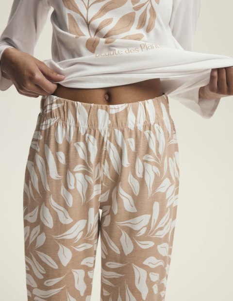 Piżama damska długa Dextera 43689 - dwuczęsciowa