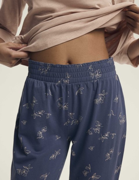 Piżama damska 3/4 Delanie 43699 Pudrowy Róż - szeroka guma