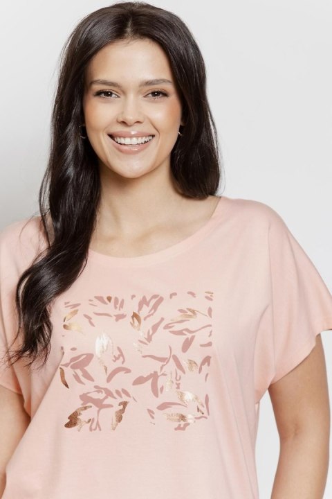 Piżama Valentina Maxi 3570 Morelowa