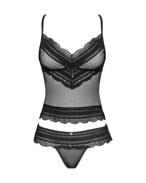 Komplet Ivannes top & thong Czarny