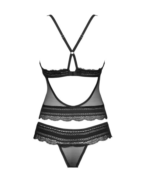 Komplet Ivannes top & thong Czarny