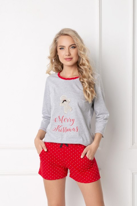 Piżama Cookie Short Grey-Red