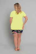 Italian Fashion piżama damska Fruit krótki rękaw krótkie spodnie limonka