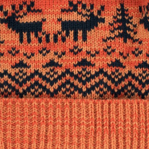 Czapka Rudolf Czarno-Pomarańczowa