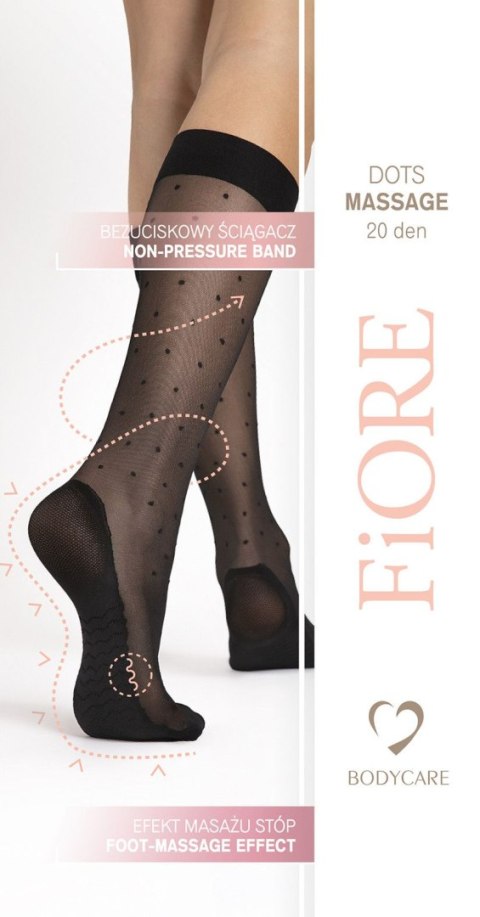 Podkolanówki Dots Massage 20 Den Black
