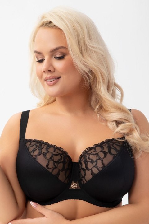 Biustonosz Isla K934 czarny – miękki, haftowany