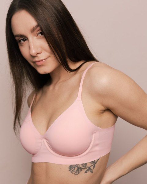 Biustonosz Simple t-shirt Bra Różowy