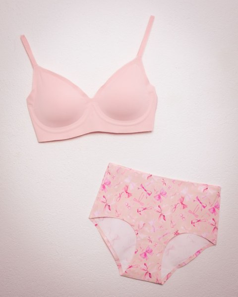 Biustonosz Simple t-shirt Bra Różowy