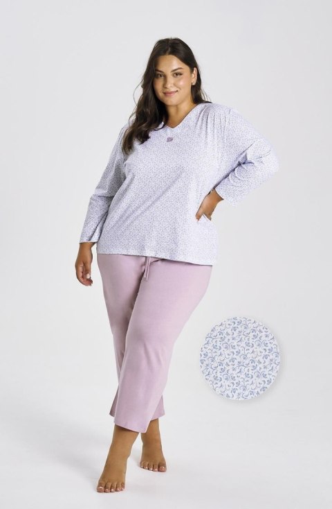 Piżama plus size Debora 3463 – komplet bawełniany dla kobiet