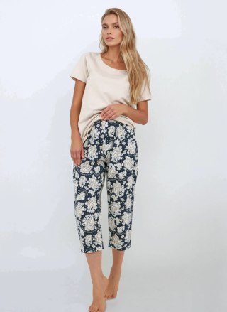 Piżama Donna Navy Charm - Bawełniana