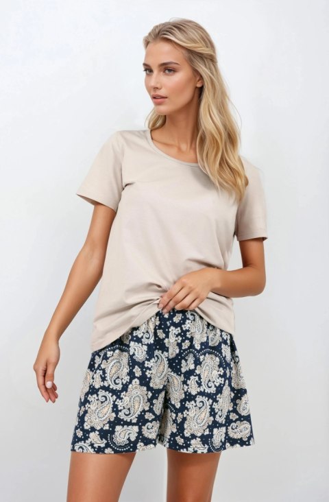 Damska piżama Stardust w stylu Classic – bluzka i spodenki