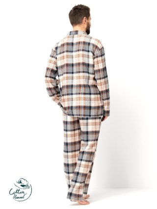 PIŻAMA MĘSKA MNS 443 FLANELA DR R.3XL-4XL